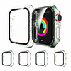 Protective Case for Apple Watch Series 6 5 4 3 2 1 SE with Screen Protector Hard PC Case Slim Tempered Glass Screen Protector Overall Protective Cover
