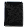 Protective Flower Pattern Smart Back Case for iPad 2 (Black)