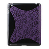Protective Flower Pattern Smart Back Case for iPad 2 (Purple)
