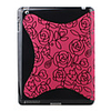 Protective Flower Pattern Smart Back Case for iPad 2 (Red)
