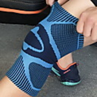 Protective Gear Knee Brace Terylene Nylon Rubber Stretchy Strength Training Durable Lightweight Breathable Quick Dry Exercise Fitness Basketball Workout For Men Women