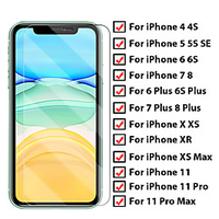 Protective Glass On iphone 11 Pro Max X XS XR 6s 7 8 plus SE 2020 Screen Protector Tempered Glass For iphone 5s 5c se glass miniinthebox