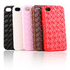 Protective Hard Case for iPhone4 with Leather on Double Sides(3 Pack, Random Colors)