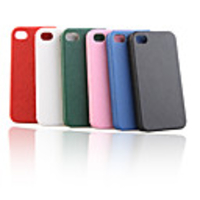 Protective Hard Case for iPhone4 with Microgroove Pattern(5 Pack, Random Colors)