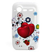 Protective Heart Patterned Case for HTC S710E G11 (White)