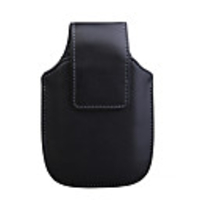 Protective Leather Flip-Open Case With Belt Clip for Blackberry 8900(Black)