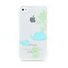 Protective luminous PVC Case For iPhone 4(Blue Clouds)