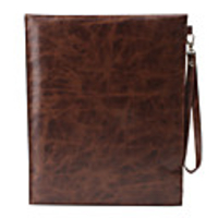 Protective Marble Pattern PU Leather Bag for Apple iPad - Brown