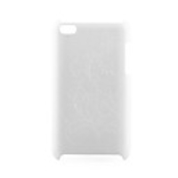 Protective Plastic Back Case with Butterfly Pattern for iPhone 4 White