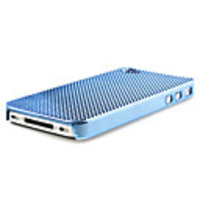 Protective Plastic Plating Backside Case for iPhone 4 Blue