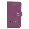 Protective PU Leather Case for iPhone 4 with Protection Film (Purple)