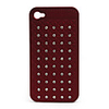 Protective PVC Case Cover with jewel for Iphone4(brown)