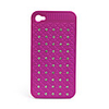 Protective PVC Case Cover with jewel for Iphone4(purple)