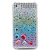 Protective PVC Case with Crystals Cover for iPhone 4,  4S
