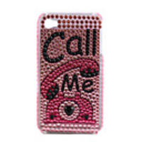 Protective PVC Case with Jewel Cover for IPhone4