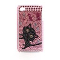 Protective PVC Case with Jewel Cover for IPhone4