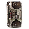 Protective Radio Cassette Pattern Case for Blackberry 8520,  8530,  9300,  9330
