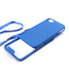 Protective Shell Holster Strap Combo Case for iPhone4 (Blue)