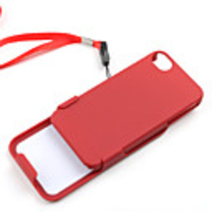 Protective Shell Holster Strap Combo Case for iPhone4 (Red)