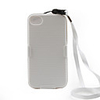 Protective Shell Holster Strap Combo Case for iPhone4 (White)