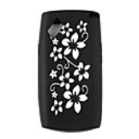 Protective Silicon Case with Flower Figure on the Back for Samsung S8500