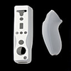 Protective Silicon Case/Sleeve for Nintendo Wii Game Remote Controller and Nunchuk (Clear White)