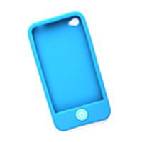 Protective Silicone Case for iPhone 4 (Light Blue)