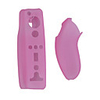 Protective Silicone Case/Skin for Wii Remote and Nunchuk (Pink)