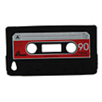 Protective Sillica Gel Tape Case for iPod Touch4(Black)
