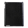 Protective Snakeskin Pattern Hard Plastic Back Case for iPad2 Black