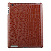 Protective Snakeskin Pattern Hard Plastic Back Case for iPad2 Brown