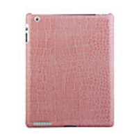 Protective Snakeskin Pattern Hard Plastic Back Case for iPad2 Pink