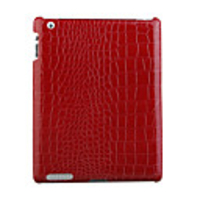 Protective Snakeskin Pattern Hard Plastic Back Case for iPad2 Red