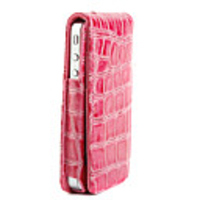 Protective Snakeskin PU Leather Case for iphone 4 (Peach)
