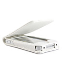 Protective Snakeskin PU Leather Case for iphone 4 (White)