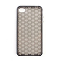 Protective Soft Silica Gel Transparent Case for iPhone4G (Black)