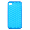 Protective Soft Silica Gel Transparent Case for iPhone4G (Blue)