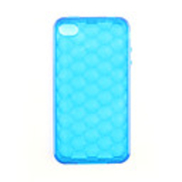 Protective Soft Silica Gel Transparent Case for iPhone4G (Blue)