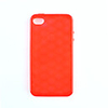 Protective Soft Silica Gel Transparent Case for iPhone4G (Red)