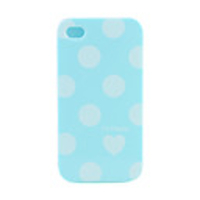 Protective Spot Pattern Ultrathin Back Case for iPhone4G (Blue)