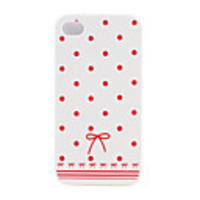 Protective Spot Pattern Ultrathin Back Case for iPhone4G (Red Spot)