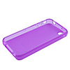 Protective Transparent Soft Case for iPhone4 (Purple)