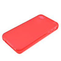 Protective Transparent Soft Case for iPhone4 (Red)