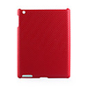 Protective Twill Weave Pattern Hard Plastic Back Case for iPad2 Red