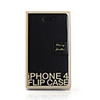 Protective Ultrathin PU Leather Case for Iphone 4 (black)