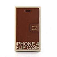 Protective Ultrathin PU Leather Case for Iphone 4 (brown)
