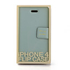Protective Ultrathin PU Leather Case for Iphone 4 (light green)
