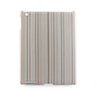 Protective Vertical Stripes Style Hard Plastic Back Case for iPad 2 White