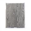 Protective Wood Grain Style Hard Plastic Back Case for iPad 3 White
