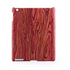 Protective Wood Grain Style Hard Plastic Back Case for iPad 4 Red